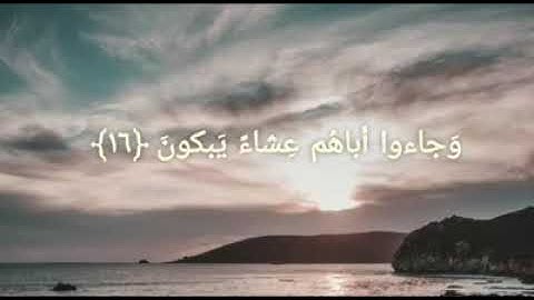 (وَجَآءُوٓا أَبَاهُمْ عِشَآءً يَبْكُونَ) القارئ طارق محمد نعمة