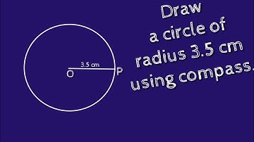 How to draw a circle of radius 3.5 cm using compass.shsirclasses.