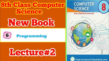 8th class||Computer Science||New Book||Unit 6||Programming _Lecture No 2