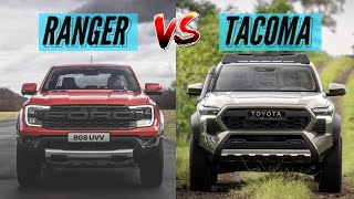 2024 Ford Ranger Raptor vs 2024 Toyota Tacoma Trailhunter | Ranger or Tacoma?! | Truck Battles!