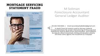 SHOCKING FORECLOSURE  SERVICING FRAUD