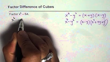 Factor Difference of Cubes and Squares
