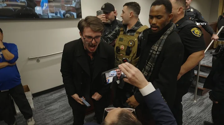 Anti Muslim Protesters and Counter Protesters address Dearborn Michigan Mayor and City Counsil 