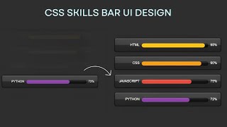CSS Animated Skills Bar UI Design Using HTML and CSS