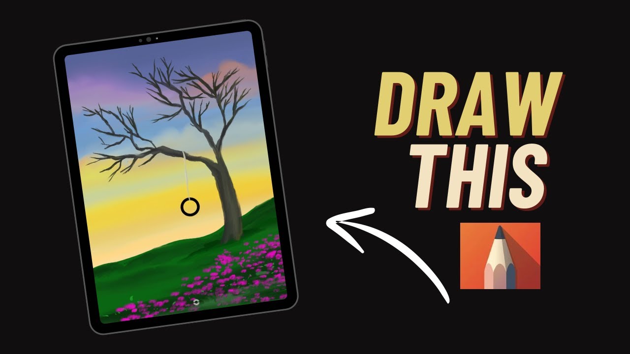 Easy nature painting on iPad l autodesk sketchbook app l digital art ...