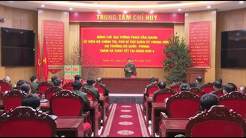 Đại tướng Phan Văn Giang thăm, chúc Tết Bộ tư lệnh Quân khu 4