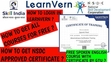 Free mai online course kaise karen || free course with learnvern app  || NSDC APPROVED CERTIFICATE