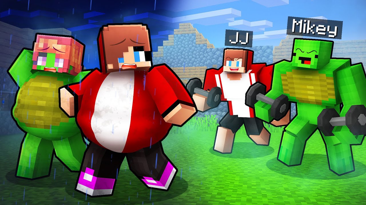 Why STRONG JJ and Mikey KICK OUT Fat Girls? - Maizen Minecraft Animation