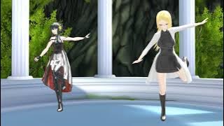 Petrification MMD #1 (Ver.Time stop) #asfr #petrification #hypnosis #固め #mikumikudance #stoptime