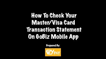 [GoBiz Mobile App] How to Check Your Transaction Statement Tutorial (Mobile View)