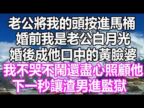 老公將我的頭按進馬桶，婚前我是老公白月光，婚後成他口中的黃臉婆，我不哭不鬧還盡心照顧他，下一秒讓渣男進監獄#溫情人生#深夜讀書#爽文#幸福人生#婚姻#情感故事#愛情 #顧亞男 #為人處世#幸福人生