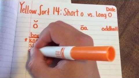 Word Study Yellow Sort 14