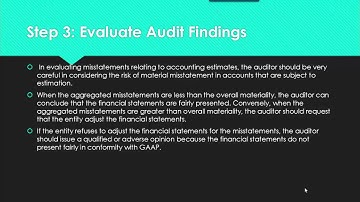 Steps in Applying Materiality Lecture 3