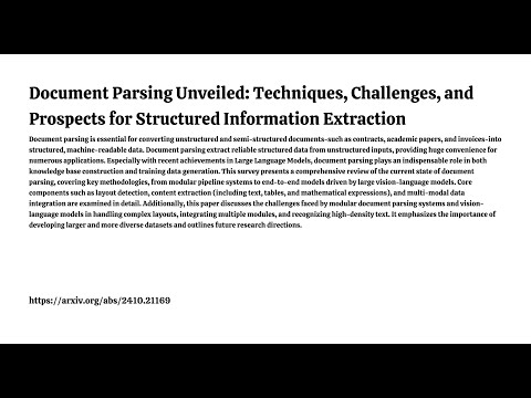 Document Parsing Unveiled: