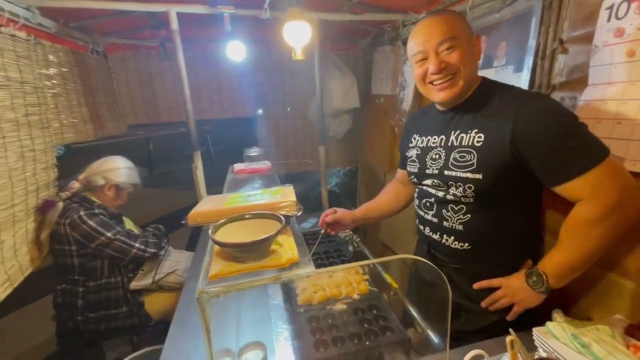 NYC Takoyaki King KARLSBALLS Visits Sanchan in Osaka (Nakatsu)