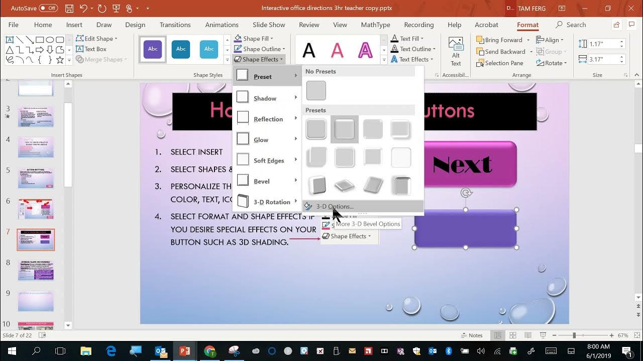 How to create a button in PowerPoint - YouTube