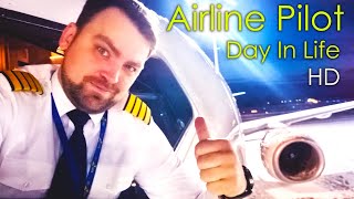 A Day in Life as an Airline Pilot. A story of winter flight. B737 [HD]