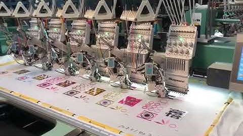 8 sequins embroidery machine testing in Richpeace factory
