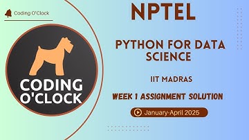 NPTEL Python for Data Science Week 1 Assignment Solution January - April 2025 | IIT Madras