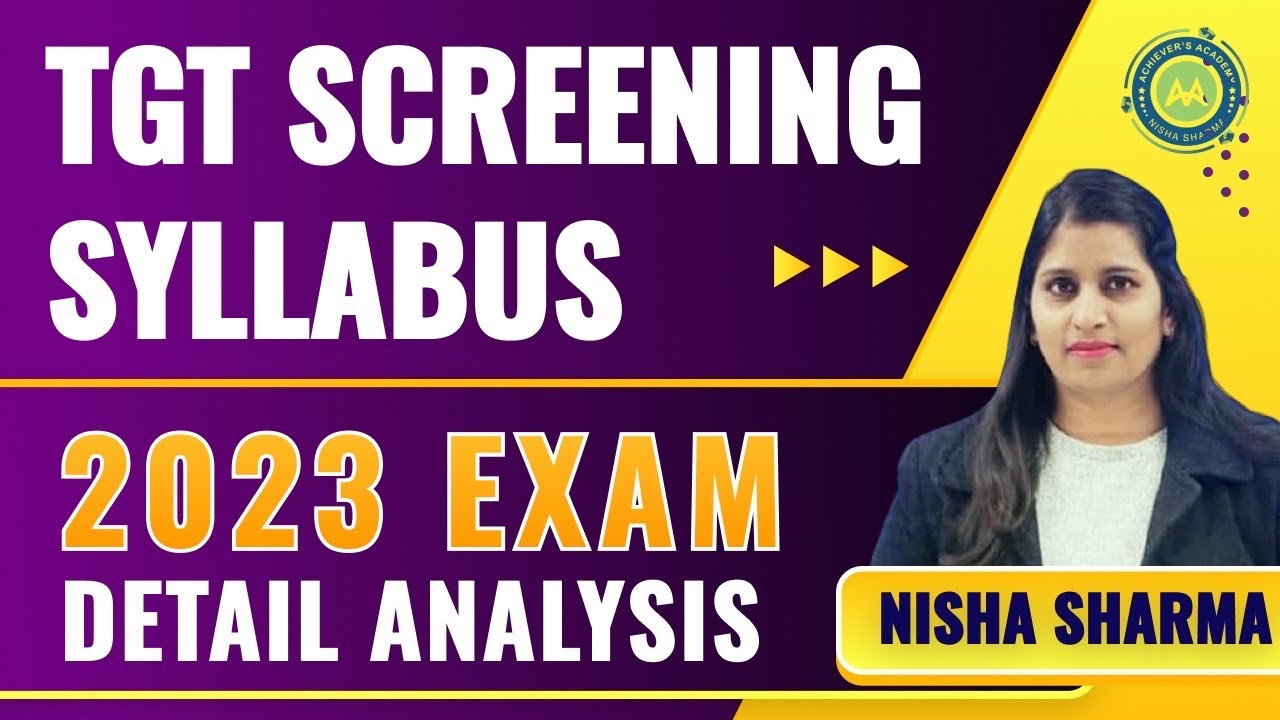 HSSC TGT SCREENING SYLLABUS || TOPIC WISE ANALYSIS  BY NISHA SHARMA ACHIEVERS ACADEMY ||