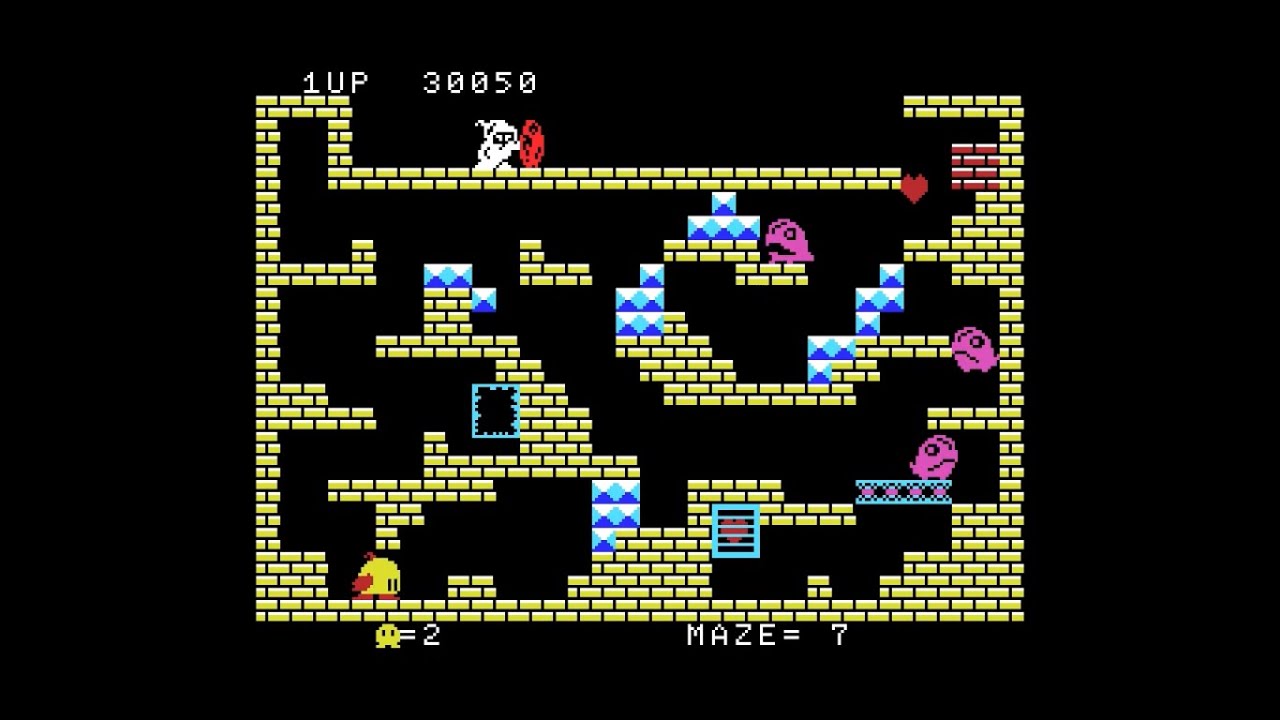 Chack'n Pop | ちゃっくんぽっぷ (Taito, 1984, MSX) [Game Cleared