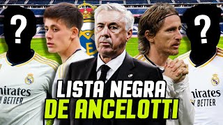 ¡LOCURA! LA LISTA NEGRA DE ANCELOTTI 202425  ESTOS JUGADORES NO SEGUIRÁN EN EL REAL MADRID