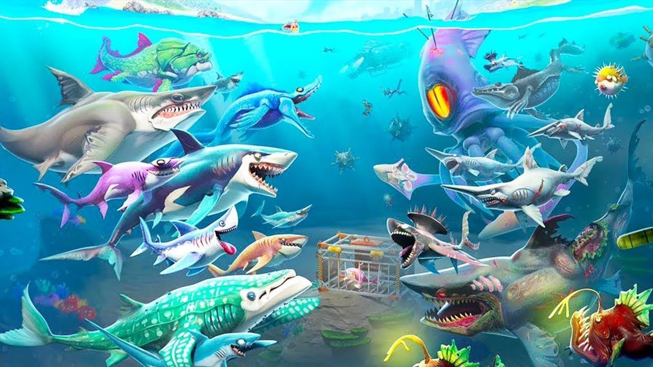Взломанный hungry shark world