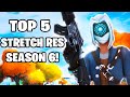 Top 5 Stretch resolutions for Fortnite Season 6!! Get better Aim &amp; FPS!