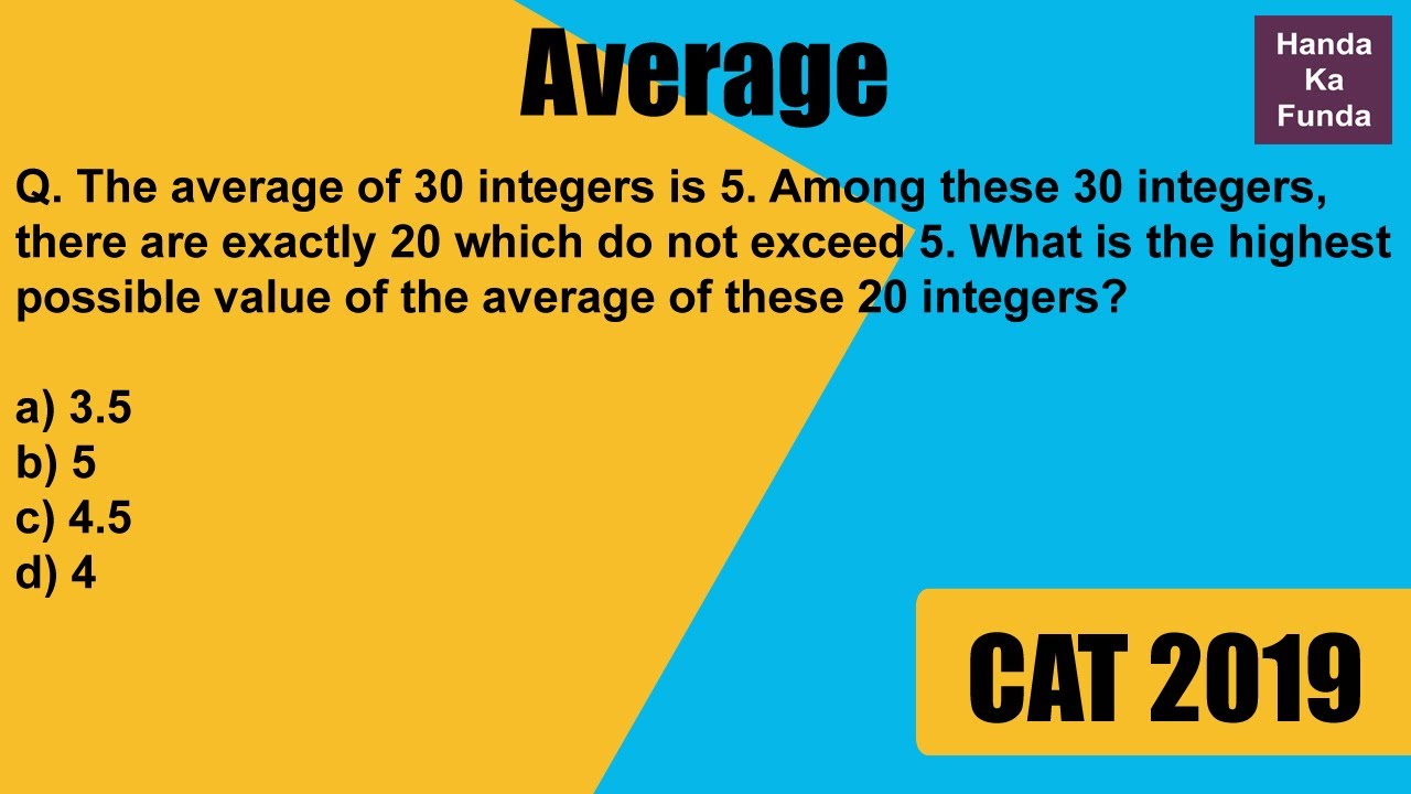 quantitative-aptitude-average-the-average-of-30-integers-is-5-youtube