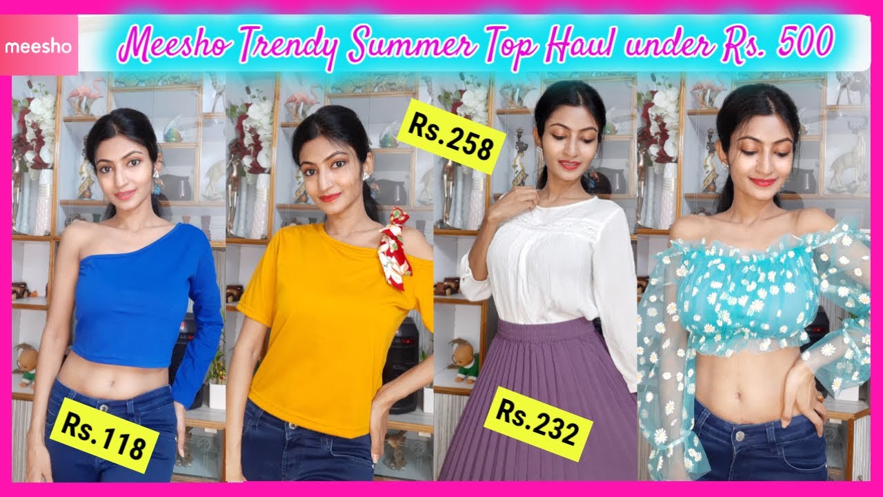 Meesho Summer Tops & Skirt Haul under Rs.500 Starts Rs.115 Its