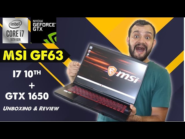  MSI Computer GF63, NVIDIA GeForce GTX 1650 Graphics