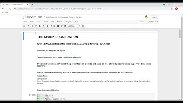 Task - 1 - Prediction using Supervised Machine Learning