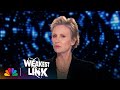 Host Jane Lynch Wants to Know &quot;Who Puts Their Pants on Two Legs at a Time? | Weakest Link | NBC