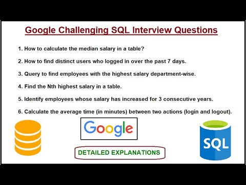 Google SQL Interview Questions|Challenging SQL Interview Questions ...