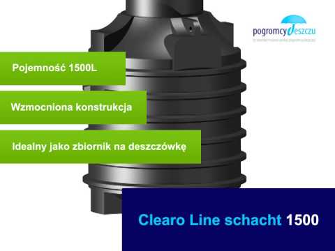 Zbiornik na wodę deszczową Clearo line schacht 1500