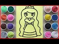 T mu tranh ct cng cha tc di xinh p  sand painting long hair princess chim xinh channel