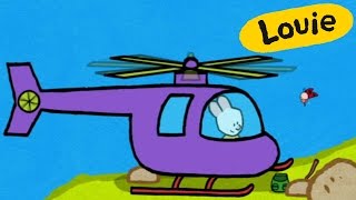 Hubschrauber - Louie, mal mir einen Hubschrauber | Lebendige bildungs malen für kinder