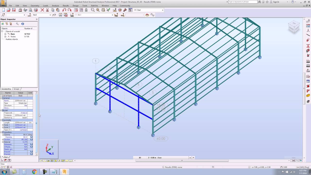 3D Steel Portal Frame Full Tutorial in Autodesk Robot 2017 