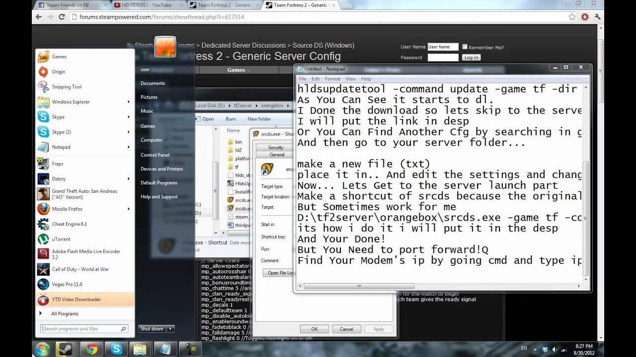 How To Download And Config Tf2 Server YouTube