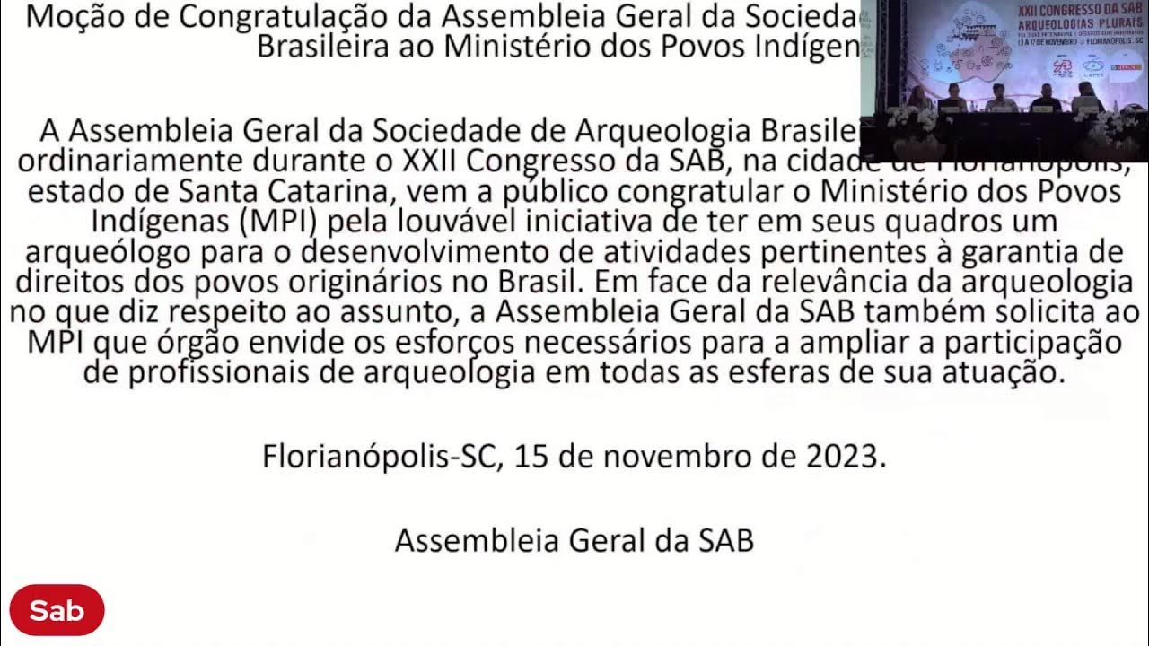 SAB - Sociedade de Arqueologia Brasileira - Notícias