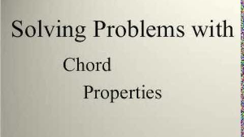 WCLN - Solving Problems with Chord Properties