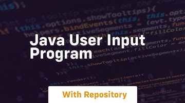 java user input program