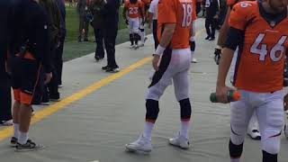 Peyton Manning Warming Up!