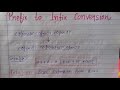 lec-37||prefix to Infix conversion with example.