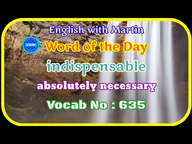 , Word no 2 INDISPENSABLE, , Check out the meaning, pronounciation and example sentences , , Do join me on my YouTube channel as well Link in the bio , , Like Share Follow Subscribe, , Stay