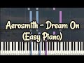 Aerosmith - Dream On (Simple Piano, Piano Tutorial) Sheet