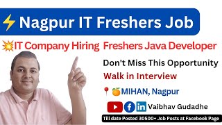 Java Developer Freshers Job Vacancies in Nagpur | Nagpur Vacancies | Nagpur IT Jobs | Jobs in Nagpur