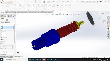 Spark Plug Assembly in Solid Works |