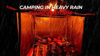CAMPING IN HEAVY RAIN - SLEEPING IN A WARM PLASTIC HOUSE - THUNDERSTORM by hike camp bushcraft 3,537 views 8 months ago 29 minutes