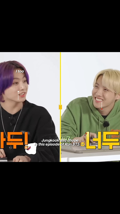 Jungkook and Jhope in this episode of Run BTS 🥺
